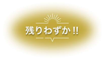 残りわずか!!